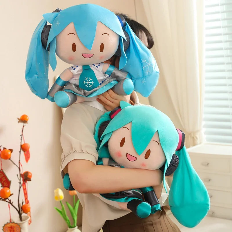 6Styles Cartoon Hatsune Miku Plush Toy New Bow Miku Preciality Sakura Hatsune Miku Plushies Sleeping Doll Soft Gifts Girl