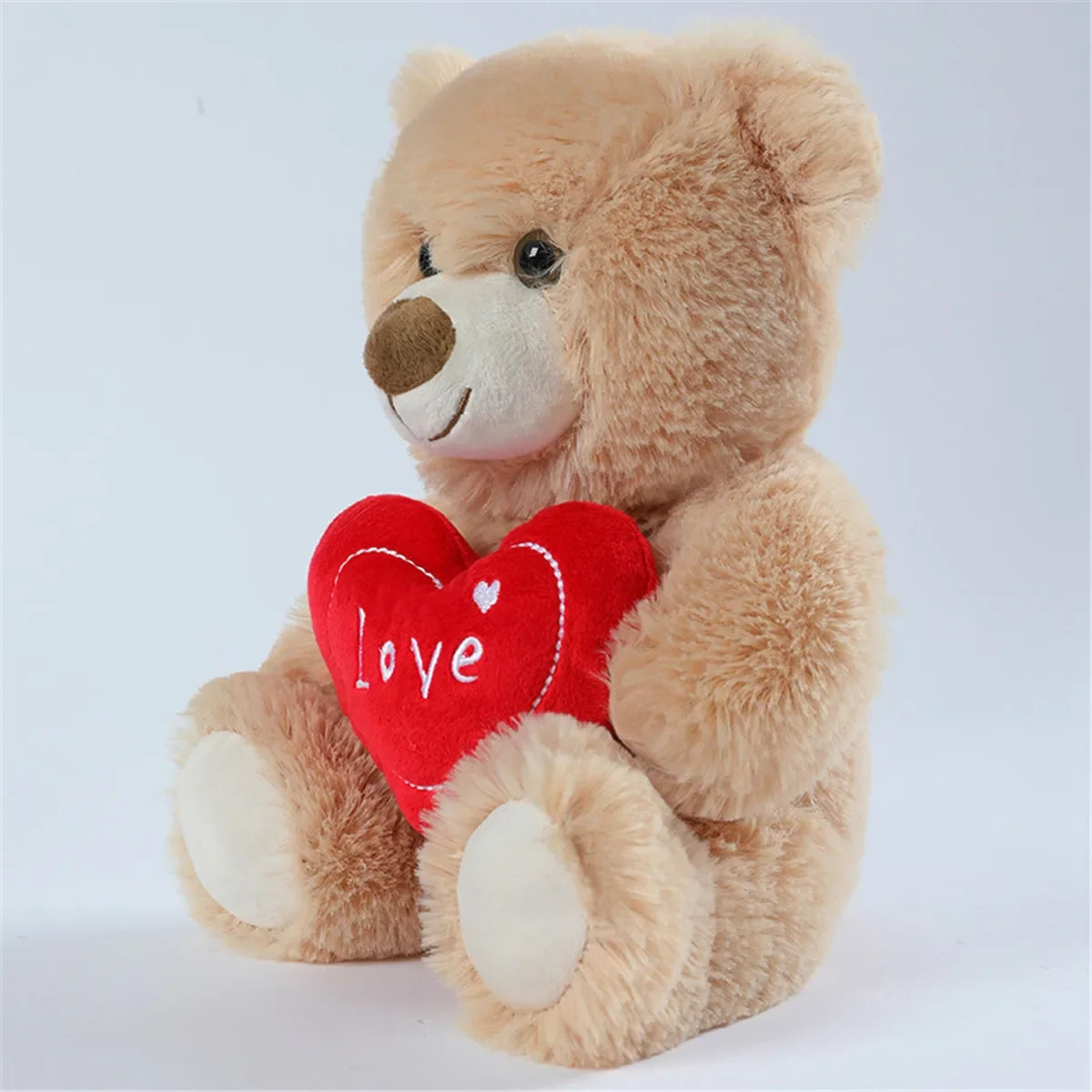 New 25cm Lovely Heart bear Fluffy Bear& Dog Stuffed Bear Soft Cute Animal Plush Toys For Lovers Birthday Gifts Valentine's Day