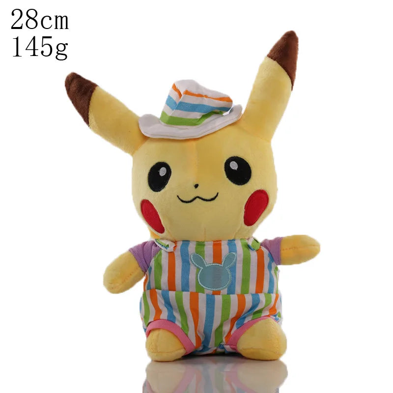 Newest Pokemon 70 Types Elf Plush Pikachu Toys Elekid Lucario Celebi Stuffed Doll Sprigatito Fuecoco Quaxly Plushies Xmas Gifts