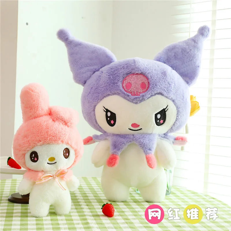 25/55cm Sanrio Kuromi My Melody Cute Series Kawaii Plush Animal Doll Cartoon Cute Plush Pillow Toy Birthday Gift Pillow