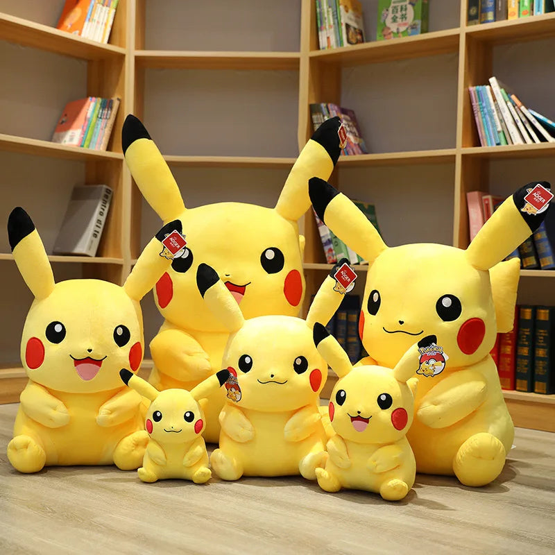 Pokemon Kawaii Pikachu Cute Stuffed Toys Cartoon Plush Dolls Anime Throw Pillow Birthday Christmas Gift For Kids Friends Boys