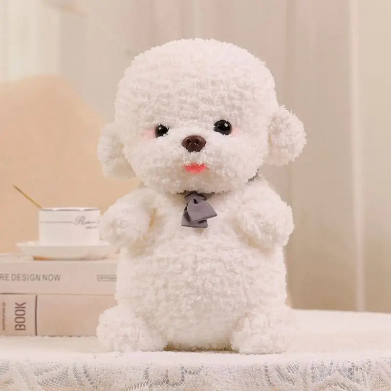 High Quality Simulation Bichon Frise Dog Plush Toy Stuffed Korea Lifelike Pomeranian Dog Puppy Doll Home Decor Kid Brithday Gift