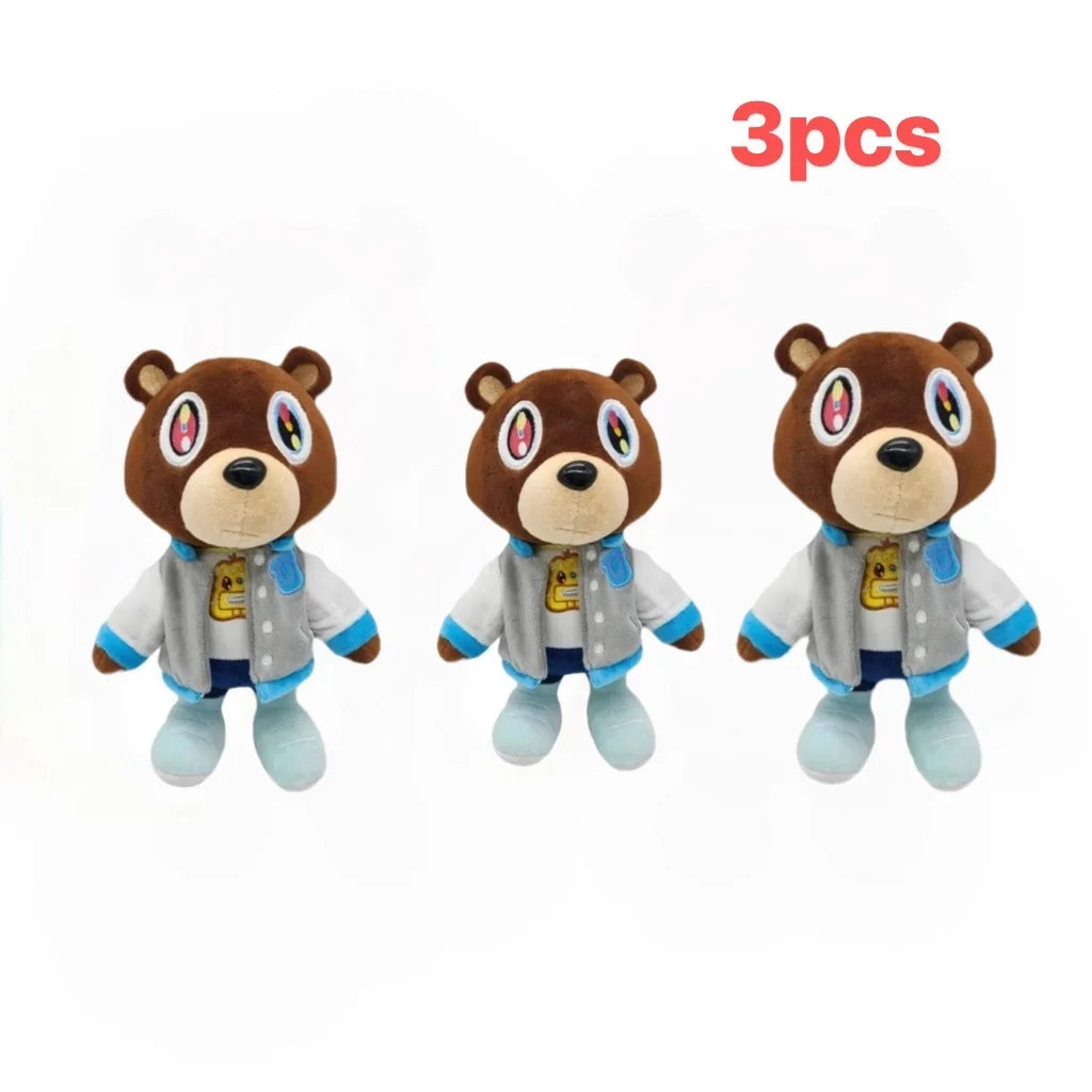 New hot 26cm Kawaii Kanye Dropout Bear Teddy Bear Plush Toys Kanye West Graduation Soft Stuffed Home Room Decor Birthday Gift