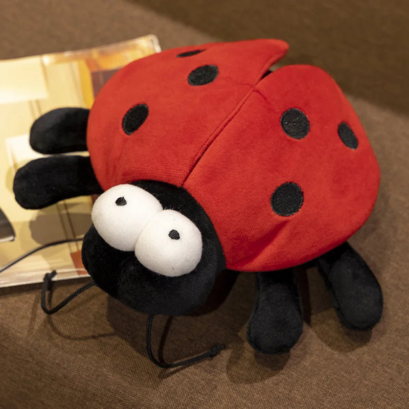 Funny Kawaii insects Series Soft Stuffed Animals Bees&ladybird Doll With Wings Plush Wild Tree Animals Toy Halloween Decor Gift