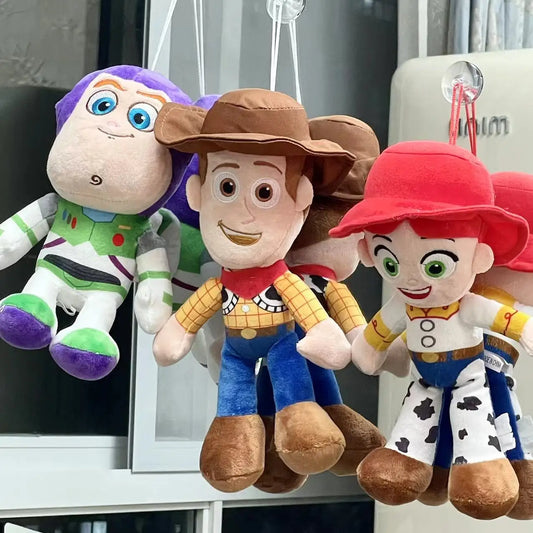 Disney Toy Story Buzz Lightyear Jessie Woody Plush Toy Lovely Stuffed Mickey Stitch Plushies Kawaii Doll Xmas Kid Gifts