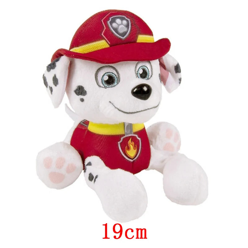 19cm Cartoon Dog Paw Plush Doll Chase Rock Animal Dog Cartoon Model Action Figures Movies Peripherals Children Christmas Gift