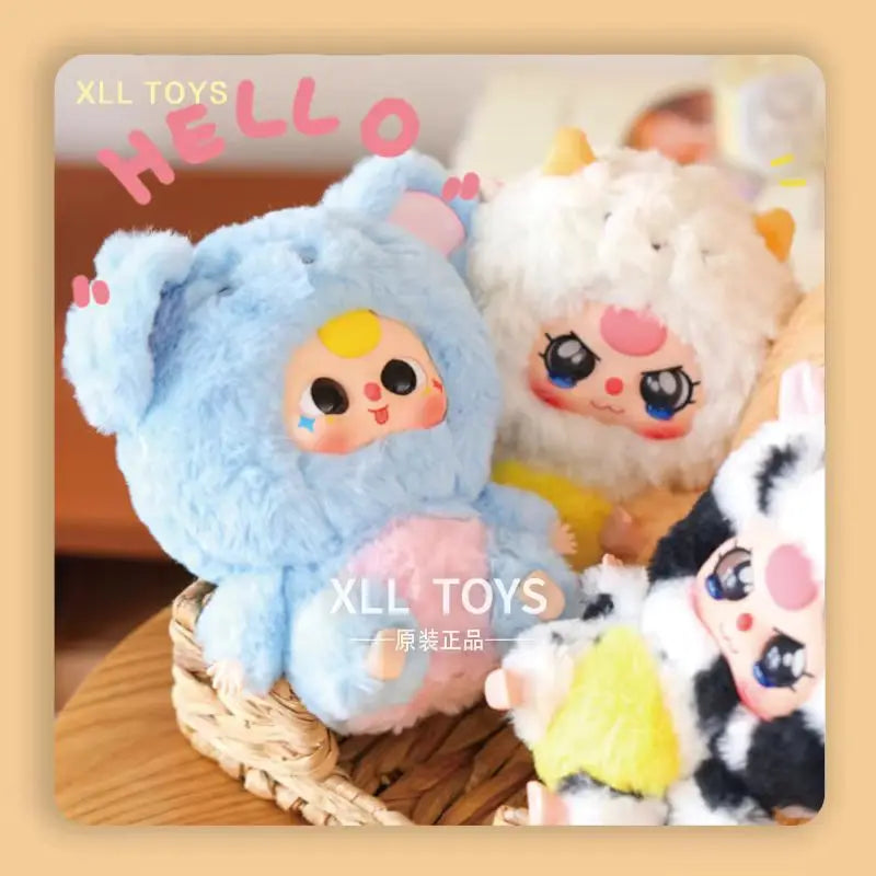 New In Stock Genuine Blind Box Baby Three Chinese Zodiac Model Series Plush Cute Doll Desktop Accessories Kids Toys Girl Xmas