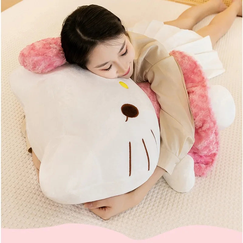 35/50CM Sanrio Hello Kitty Melody Cat Plush Toy Rose Skirt Cartoon Plushie Doll Soft Stuffed Anime Pillow Girls Birthday Gifts