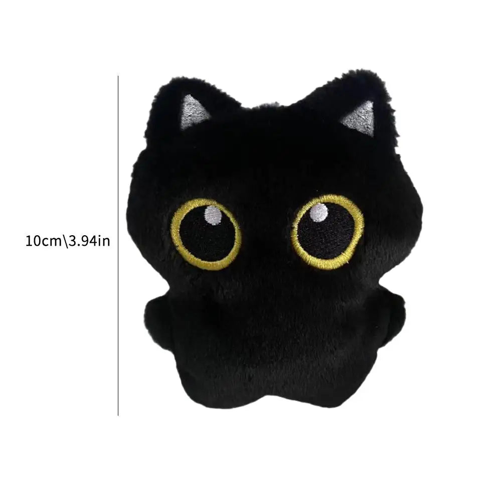 Cute Black Cat Plush Toy Doll Small Pendant Cuddly Ins Black Cat Plush Toy Backpack Bag Decor Doll For Boy Girl Birthday Gifts