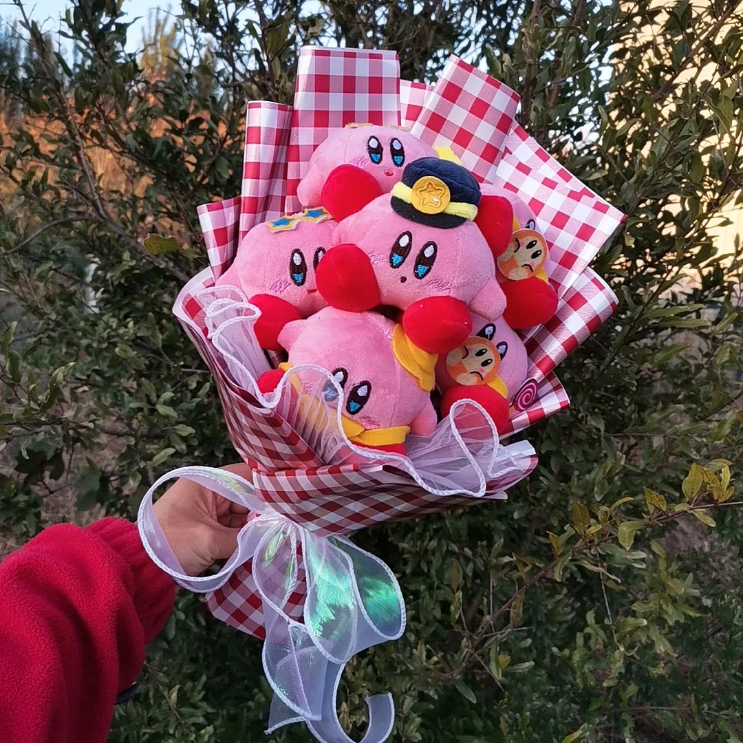 Anime Star Kirby Plush Doll Toy Kawaii Cute Cartoon Bouquet Creative Valentine's Day Christmas Halloween Graduation Gifts