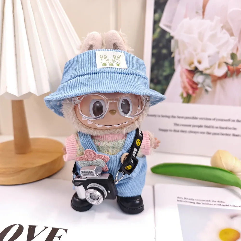 Doll'S Clothes Outfit Accessories For Korea Kpop Exo Coca Cola Series 15-17cm Labubu IdolOveralls hats glasses Clothing Gift