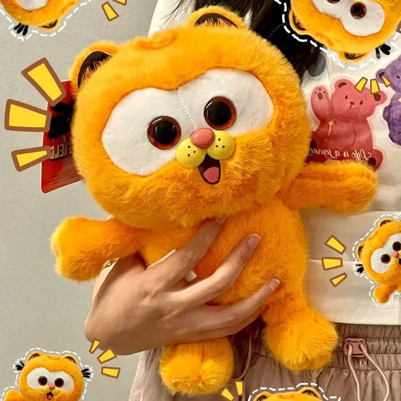 MINISO Garfield Cute Fat Cat Stuffed Doll Kawaii Soft Animal Garfield Kittens Plush Toy Kawaii Kid Accompanying Sleep Xmas Gift