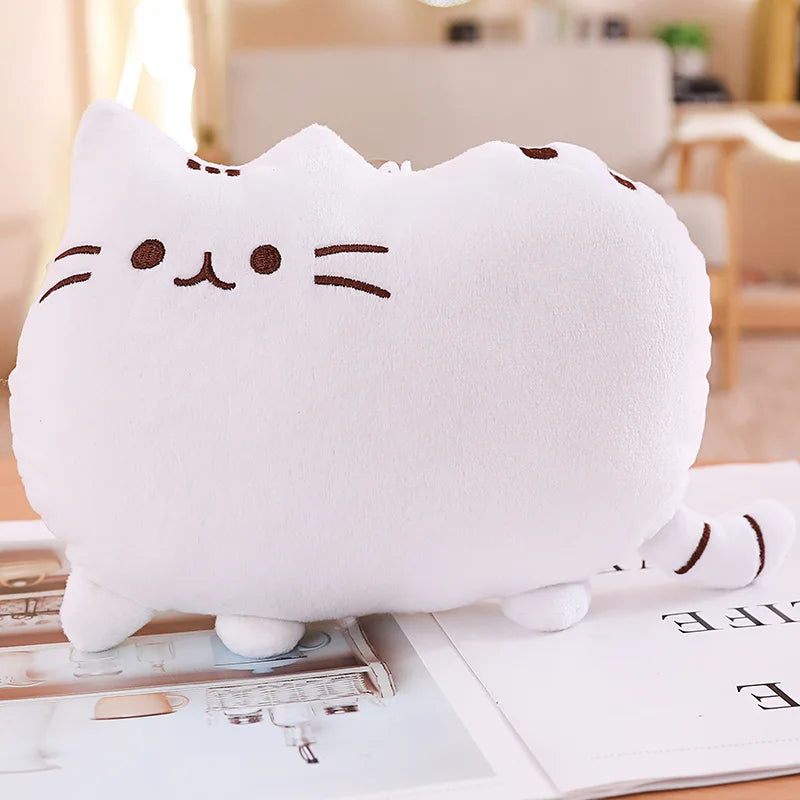 Kawaii Cookie Cat Plush Pillow Soft Sofa Cushion Stuffed Kitten Toy Pause Bed Sleep Pillows Home Decor Birthday Gift Doll Kids