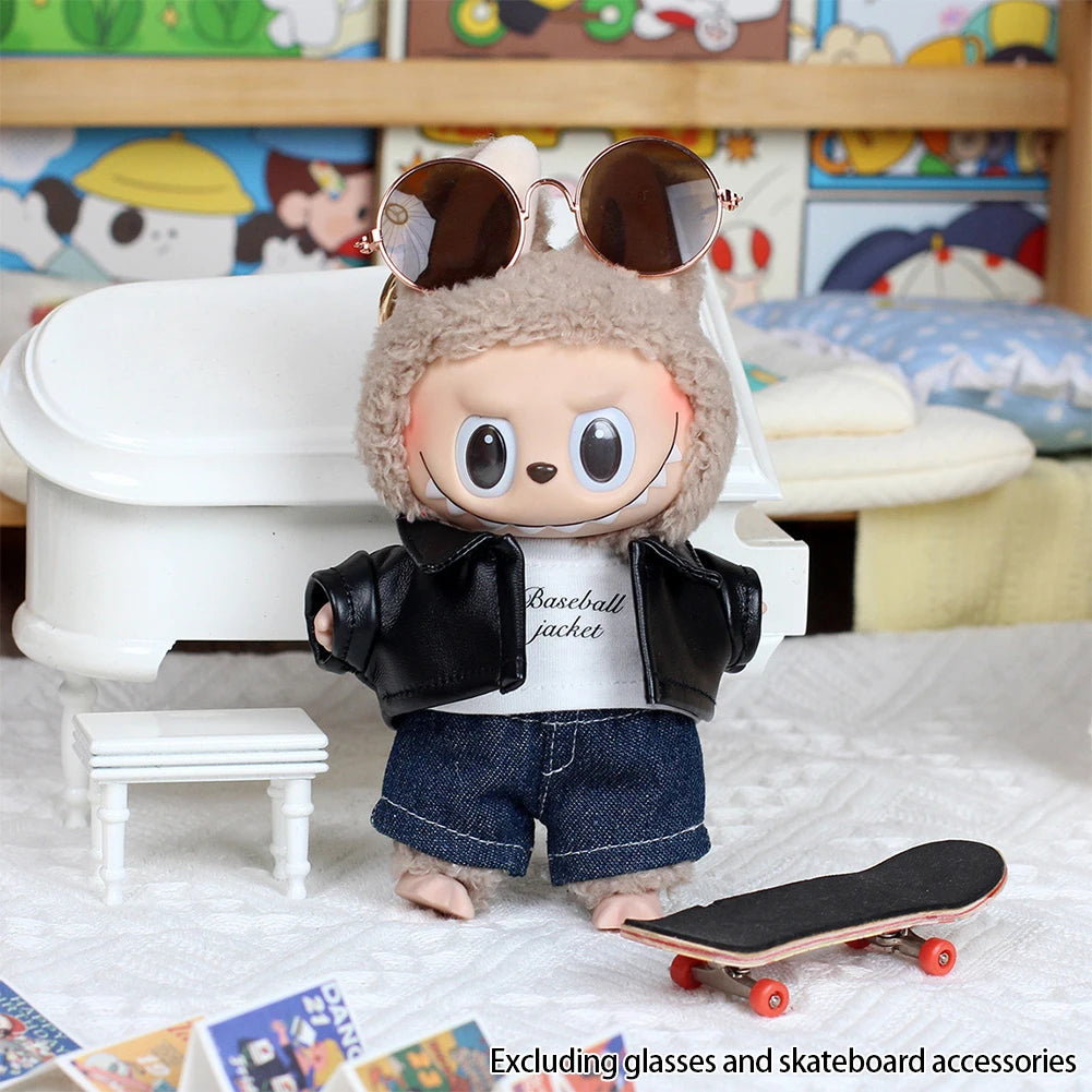 For 17cm Labubu baby clothes series doll clothes Macaron for Modern style of labubu outfit