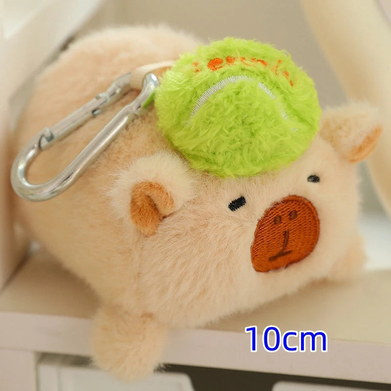 New Rytanda Capybara Clap Circle Toys Hold Ball Knapsack Pendant Pink Capybara Plush Hand Ring Fun Pop Kids Christmas Gift