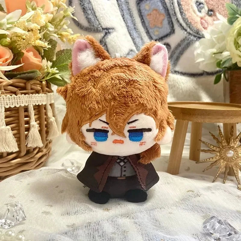 10cm Dazai Osamu Plush Nakahara Chuuya Fyodor Dostoevsky Edogawa Rampo Doll Mini Pendant Keychain Cute Anime Toy Gift