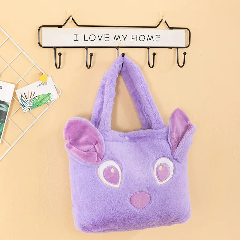 26cm Plush Cute Cartoon Doll Handbag Tiggo Stitch Medium-sized Purple Stitch Handbag Children's Birthday Gift Bag