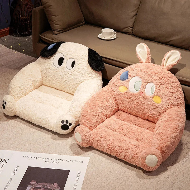 Cartoon Lovely Big Eyes Cat&Dog&Bunny Series Kids Sofa Chair Plush Toys Seat Baby Nest Sleeping Bed Adult Pillow Stuffed Cushion