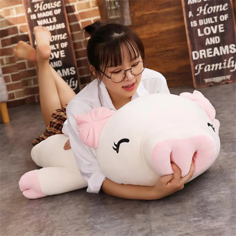 38~110cm Lying Plush Piggy Toy