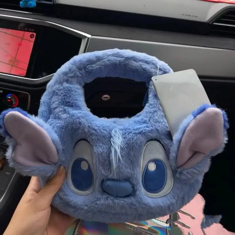 Anime Disney Lilo&Stitch Plush Doll Bag Kawaii Cartoon Women Fashion Handbag Outdoor Shoulder Bagbirthday Gift For Kids Girls