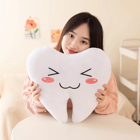 Lovely Cartoon Simulation Tooth Dolls Women Girls Bag Hanging Accessories Toys Soft Stuffed Teeth Kawaii Gift Kids Plush Peluche