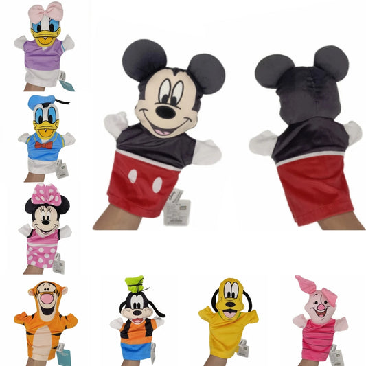 Disney Hand Puppet Mickey Minnie Donald Daisy Duck Plush Cute Anime Pluto Puppets Story Educational Baby Toys Children Gifts