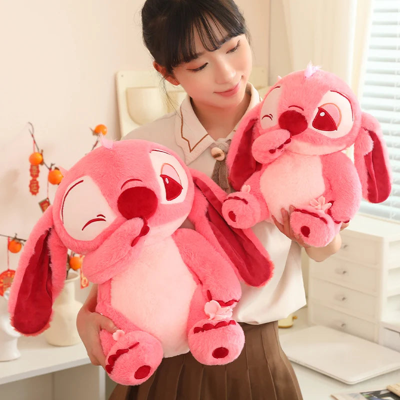 Big Size Disney Pink Sakura Stitch Plush Toy Huggable Plushies Stuffed Anime Movie Stitch Doll Kawaii Throw Pillow Xmas Gifts