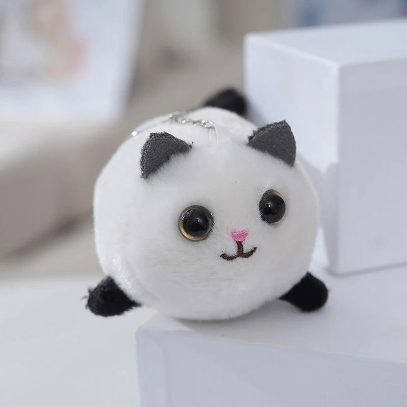 Cartoon Long Tailed Cat Plush Doll Keychain Creative Plush Doll School Bag Pendant Fashion Backpack Decoration Accessories Gifts