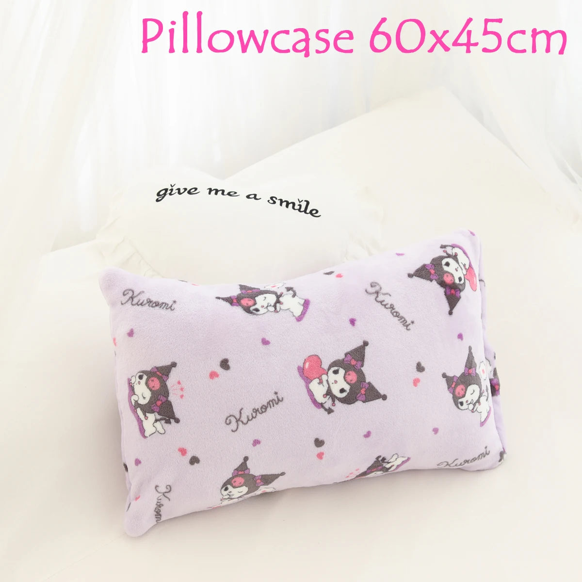 Kawaii Anime Kawaii Kuromi My Melody Flannel Blanket Cinnamon Roll Plush Toy Air Conditioner Quilt Girl Christmas Child Gift