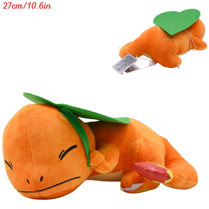 Kawaii Pokemon Sleeping Gengar Eevee Cubone Chikorita Soft Plush Toys Cute Anime Lucario Vaporeon Charmander Peluche Dolls Gifts