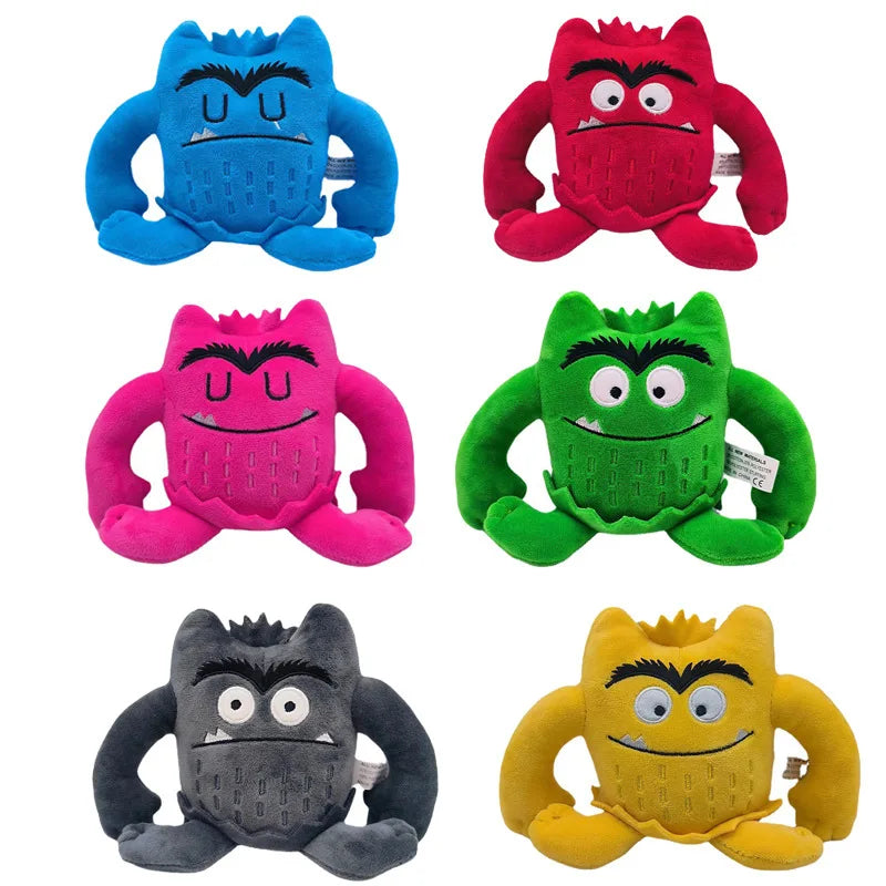 6pcs The Color Monster Plush Kawaii Doll Children Monster Color Emotion Plushie Stuffed Toys For Kids Birthday Christmas Gifts