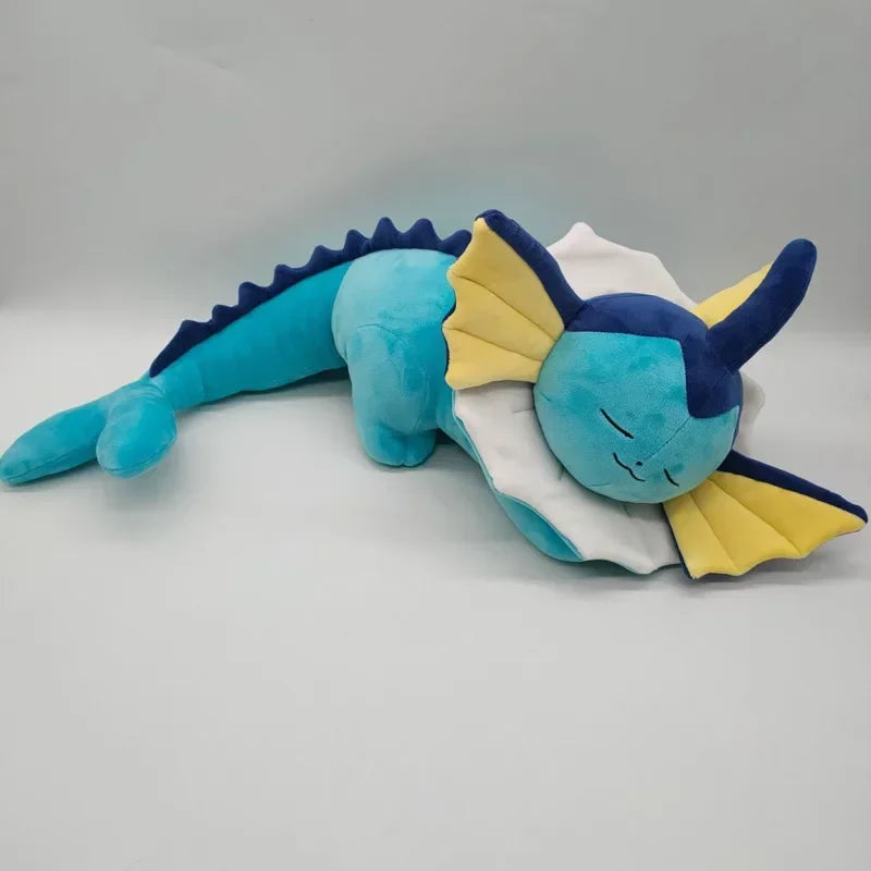 50cm Sleeping Vaporeon Plush Doll Pokemon Eeveelution Eevee Evolution Animal Stuffed Toys Kawaii Kids Collect Toy Birthday Gift