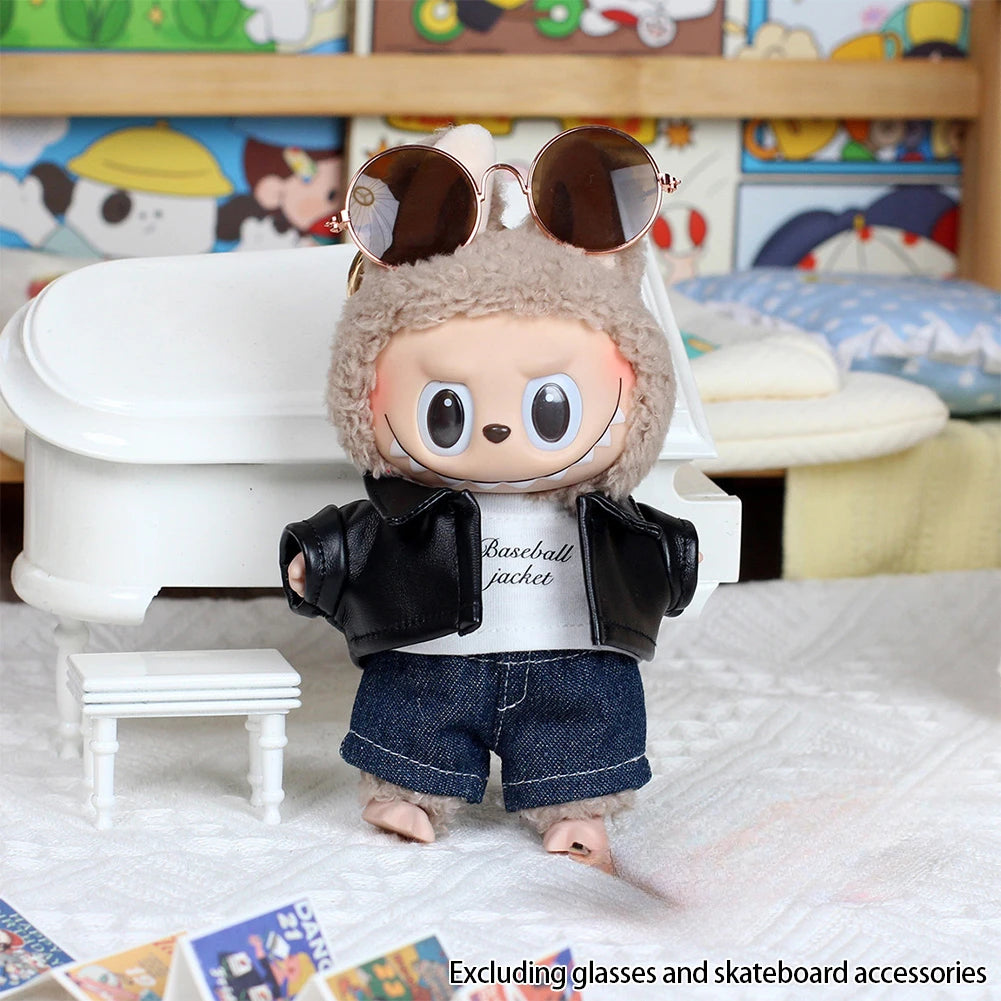 Mini Plush Doll'S Clothes Outfit Accessories For Korea Kpop Exo Labubu Idol V1 V2 Executive Travel Package Clothing Gift