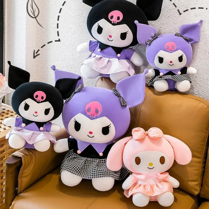 Sanrio Asli Anime Boneka Kuromi Doll Toy Mainan Mewah 25/38Cm PlusH Doll Lembut Menenangkan Gadis Boneka Mainan Hadiah Anak-anak