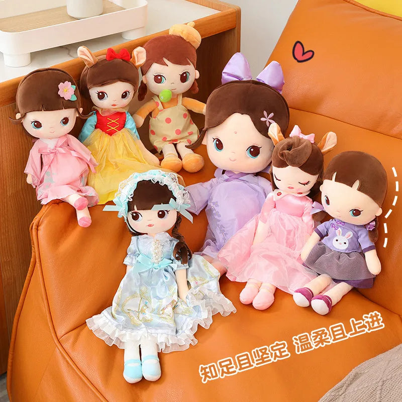 35-45cm Cuddly Plush Girls Doll with Princess Dress Children Baby Appease Toys Stuffed Soft Cartoon Plush Toys for Kids Gift