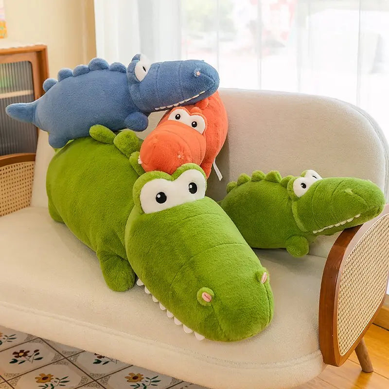 65cm-120cm Stuffed Animal Cartoon Crocodile Plush Toy Simulation Alligator Dolls Kawaii Ceative Pillow for Children Xmas Gifts