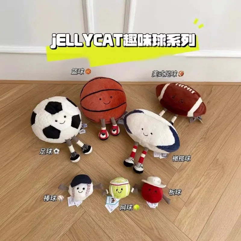 Fun Ball Games Dolls Plush Toy Basketball Doll Bedroom Decorations Billiards Black Eight Football Baby Dolls Pets Toys