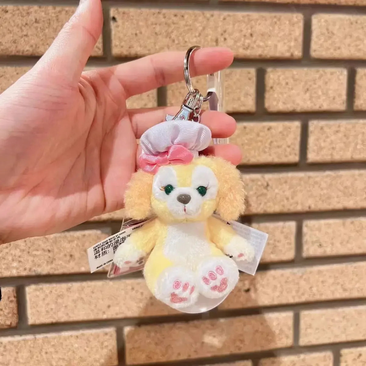 Disney Animation Peripheral Daffy Bear Car Creative Keychain Cute School Bag Pendant Rabbit Puppy Plush Doll Holiday Gift