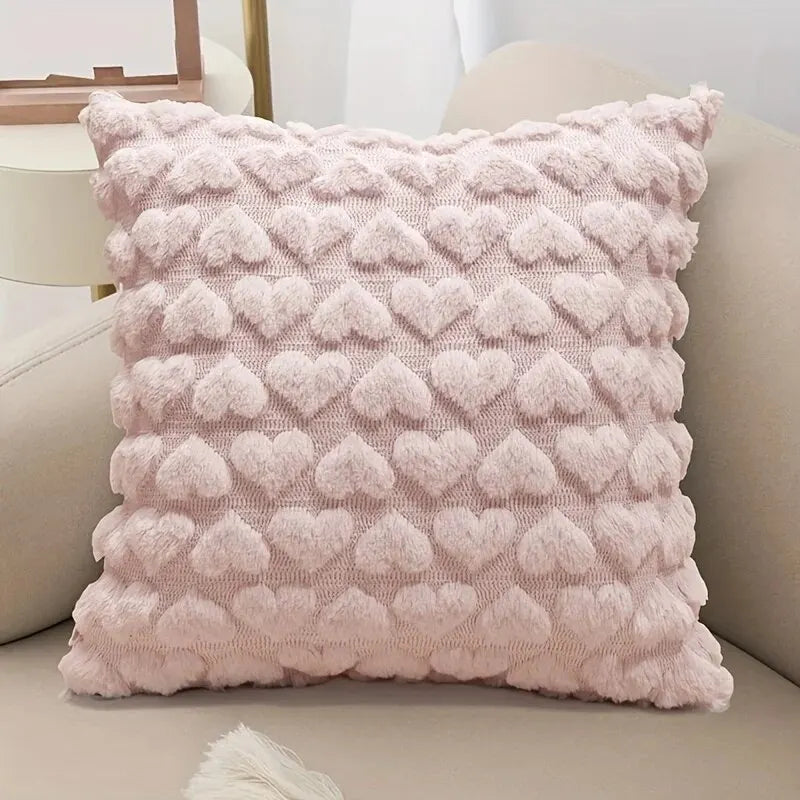 Modern Solid Color Love Plush Throw Pillow Cover,Valentine's Day Cushion Cover, Home,Room,Bedroom,Living Room,Sofa Decor