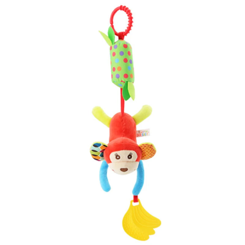 Soft Infant Crib Bed Stroller Mobile Hanging Rattle Baby Educational Toys Brain Developmental Hand Grip Cute Stuffed Animal Toys