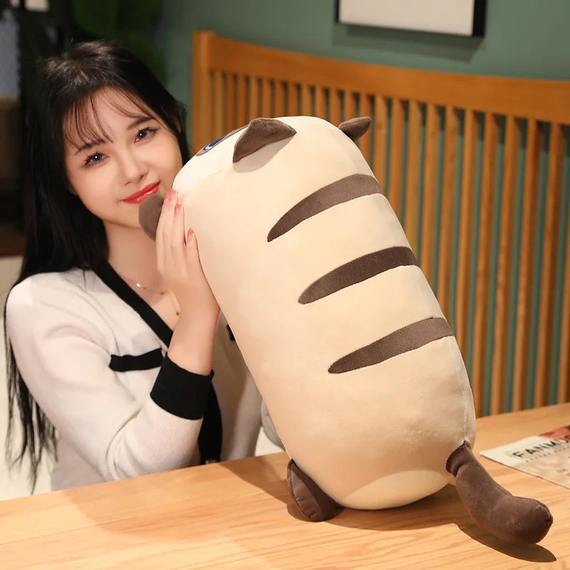 40-100CM Lovely Bread Series Animals Soft Long black Cat Pillow Stuffed Plush Toys Nap Pillow Home Comfort Cushion girls Gifts