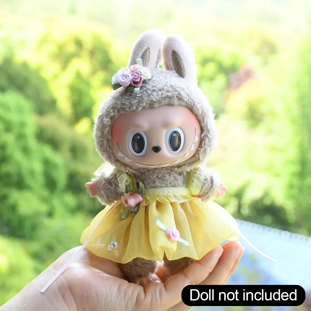 17cm Mini Plush Doll'S Clothes Outfit Accessories For Korea Kpop Exo Labubu Idol Dolls Wedding dress suit Clothing Gift