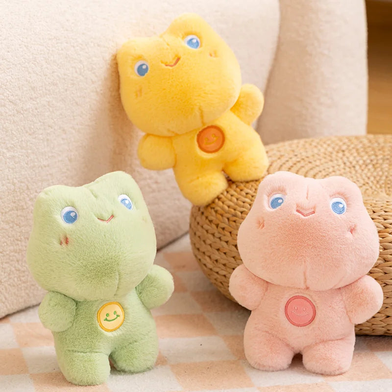 23cm Funny Cute Smile Sweet Candy Toys Pillow Super Soft Stuffed Lovely Animals Plush Colorful Frog Dolls Kawaii Elegant Gift