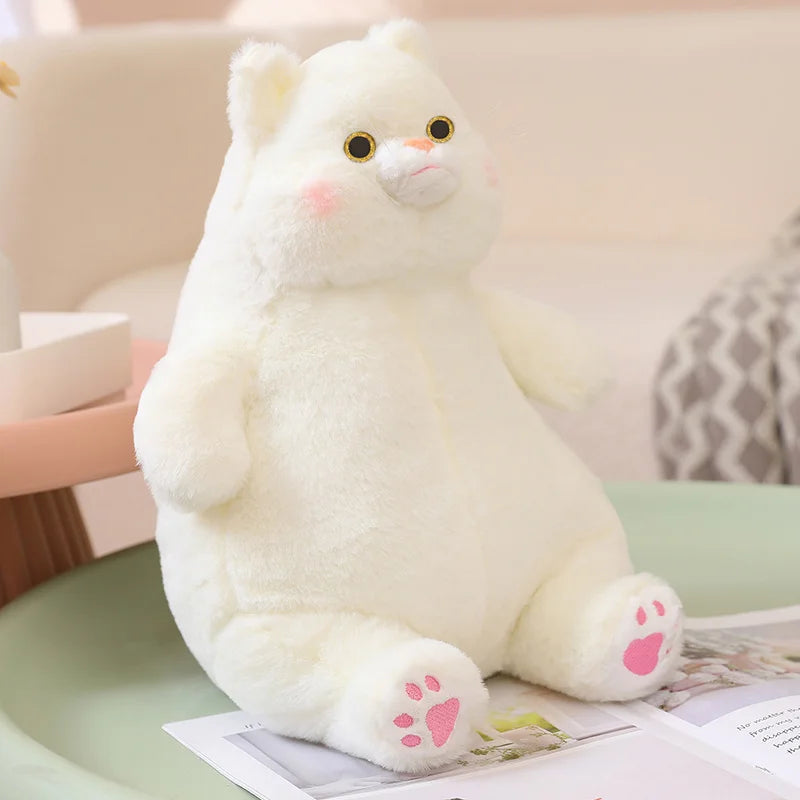 75cm Kawaii Fat White&Gray Cat Toys Pillow Plush Doll Cute Cute High Quality Elegant Gift for Boys Girls Friends Decorate