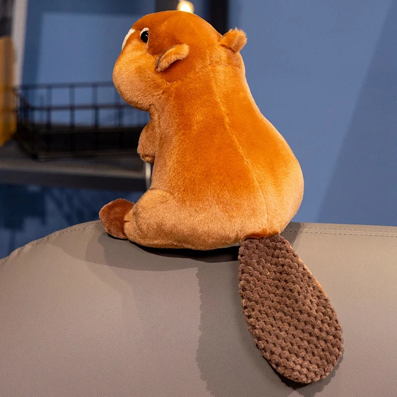 20CM Cute Cartoon Beaver Plush Toys Simulation Castor Stuffed Animal Doll Home Decoration Photography PropsXmas Gifts