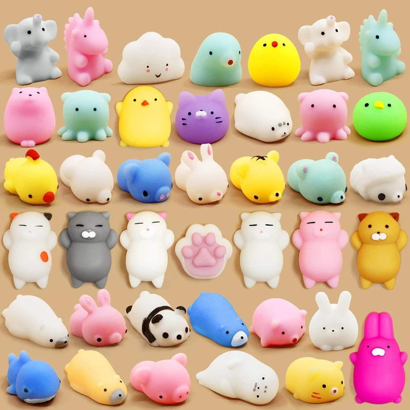 1-8PCS Mochi Squishies Kawaii Anima Squishy Toys