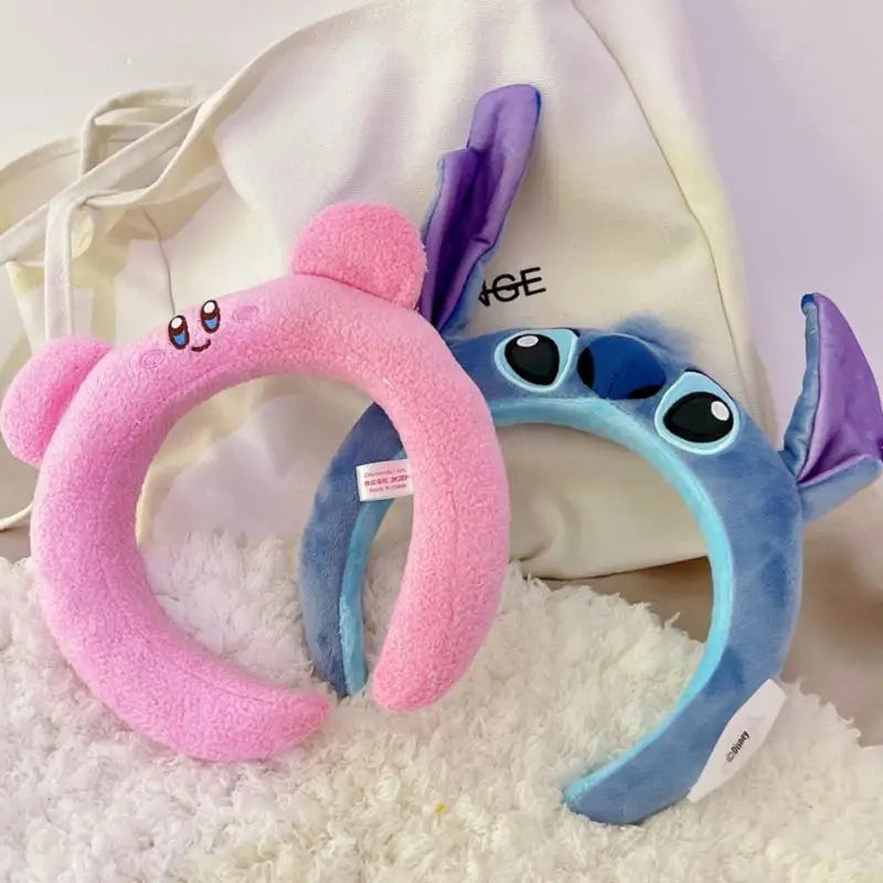 Anime Disney Stitch Woman Hair Band Girl Cute 3D Hair Band Cartoon Ear Amusement Park Headband Wash Face Hair Band Birthday Gift