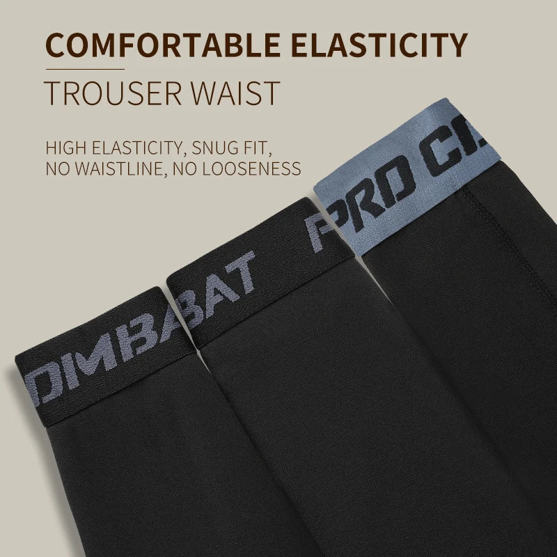 Warm Pants For Men With Plush And Thickened Autumn And Winter High Elasticity, Tight Fitting Sports Bottoms And Slim Fitting Pan