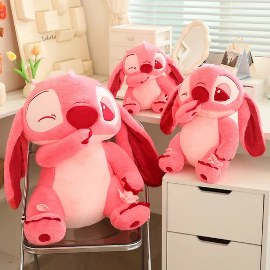 30/45/70cm Big Size Disney Sakura Series Stitch Plush Toy Stitch Stuffed Anime Pink Stitch Plushies Kawaii Wink Pink Stitch Doll