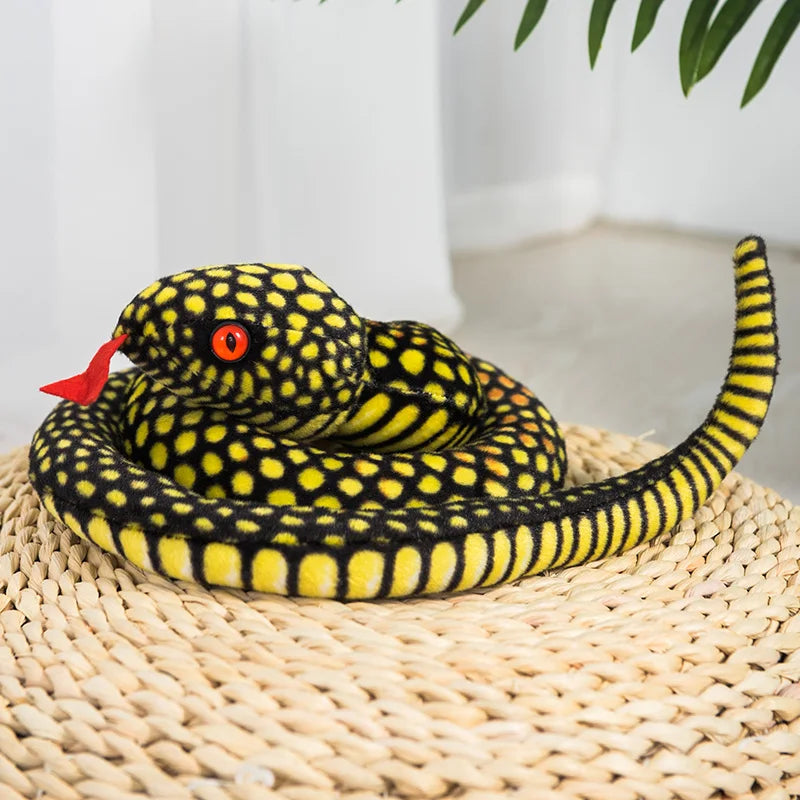 1pc 110/130cm Simulation Cobra and Python Snake Plush Toy Soft Stuffed Zodiac Dolls Funny Gift for Children Kids Party Toys